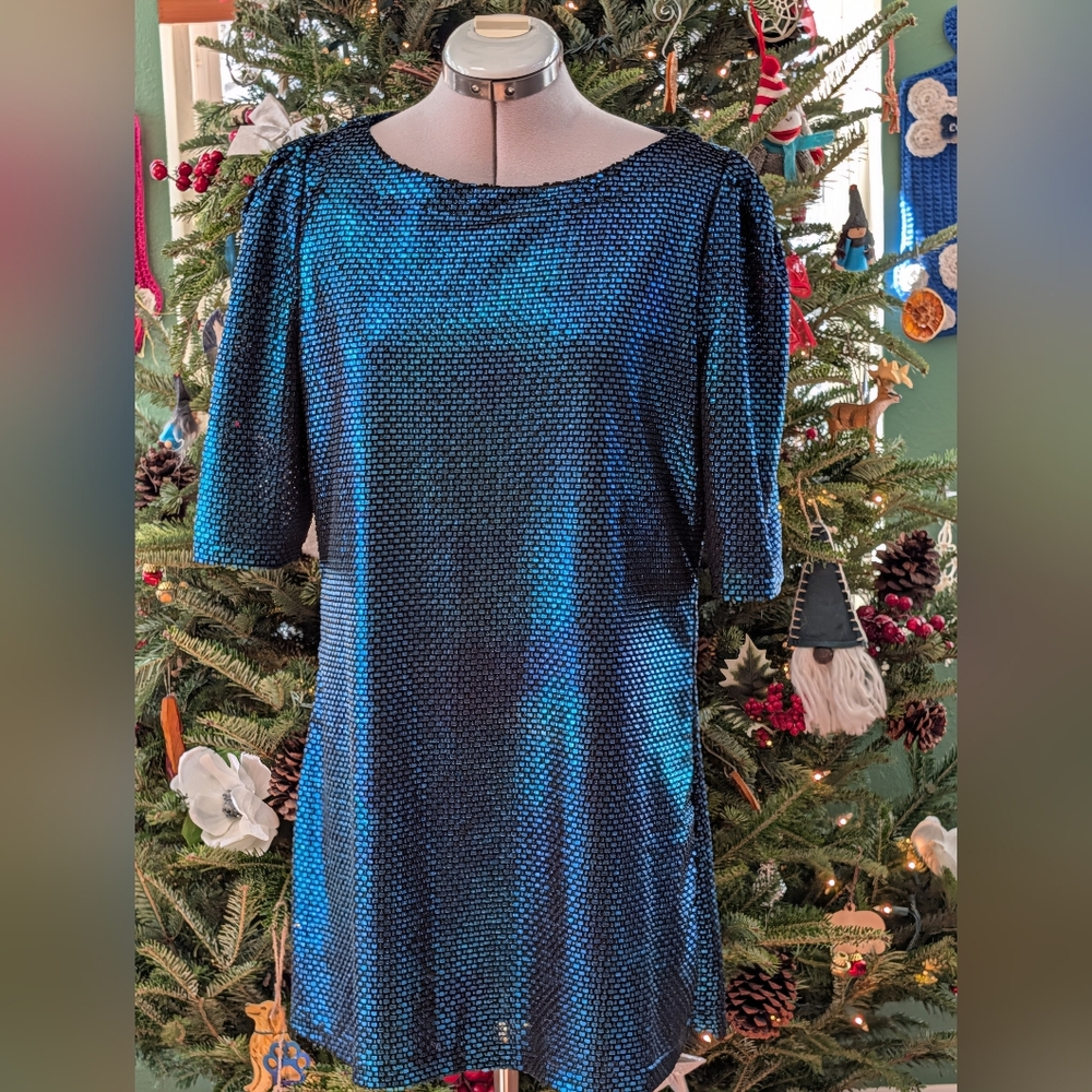 Free People Blue Sequin Dress